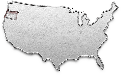 map showing outline of USA, highlighting Oregon